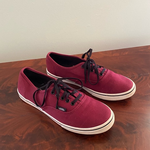 Vans Dark Red Lace Up Unisex M 6.0 / W 7.5 - Picture 3 of 9